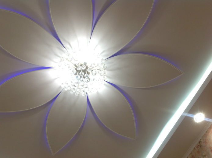 costruzione in cartongesso a forma di fiore