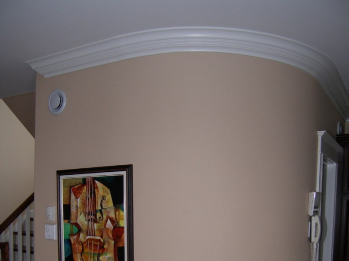 modanature su un soffitto arrotondato