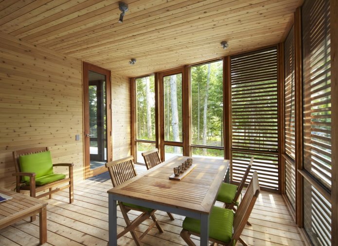 rivestimento del soffitto della veranda