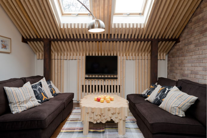 soffitto a doghe in mansarda