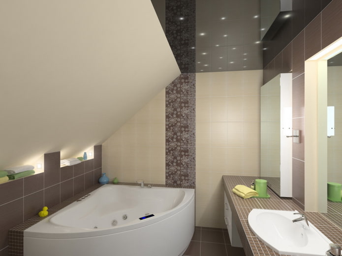 soffitto teso in soffitta