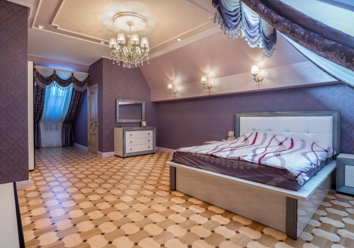 struttura del soffitto in mansarda in stile classico