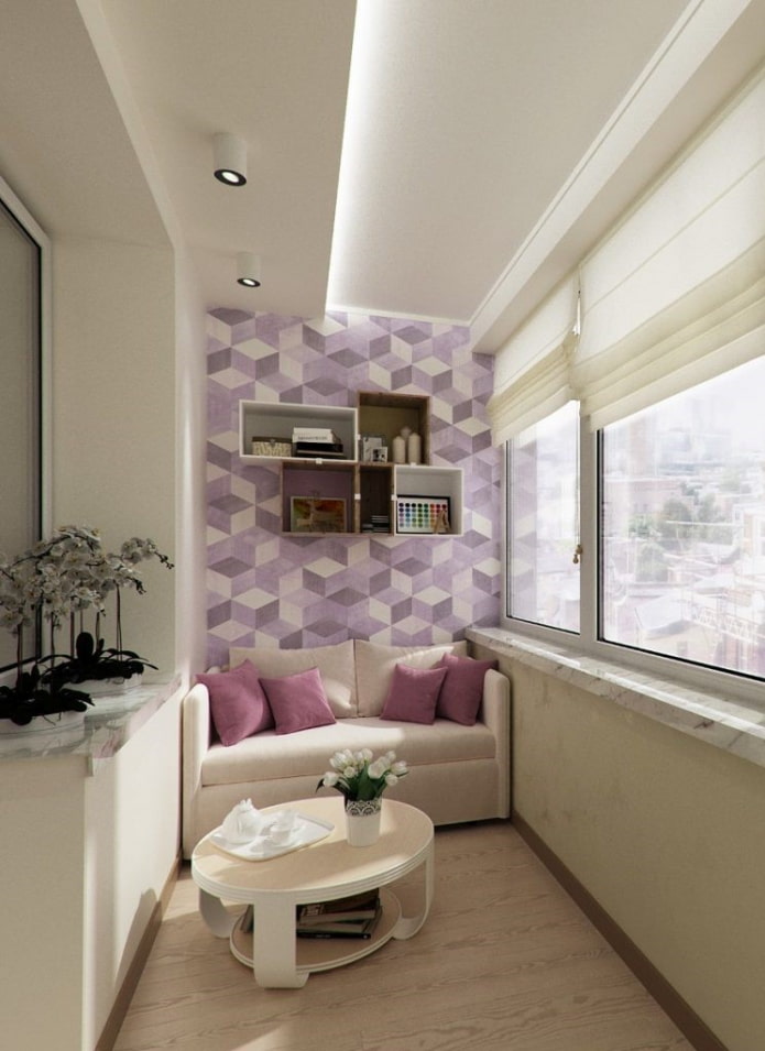 illuminazione del soffitto sulla loggia