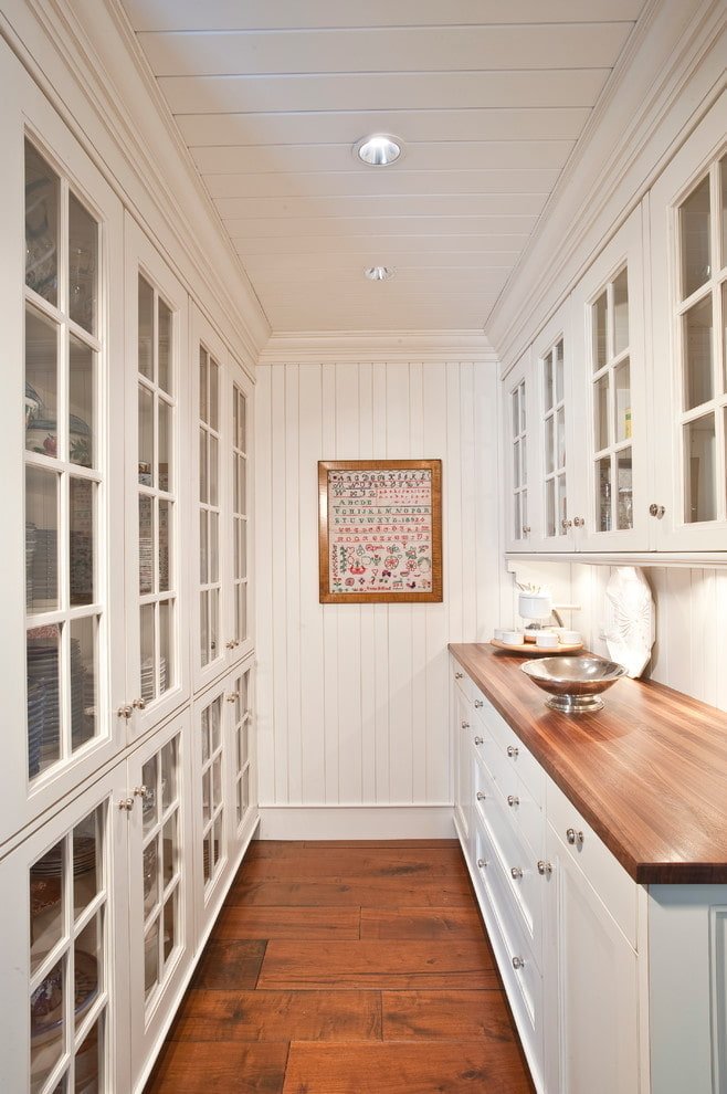 soffitto in cucina con rivestimento