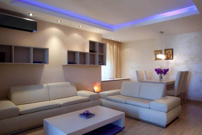 struttura del soffitto con retroilluminazione a LED