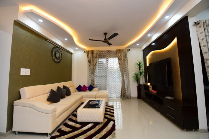 struttura del soffitto con retroilluminazione a LED