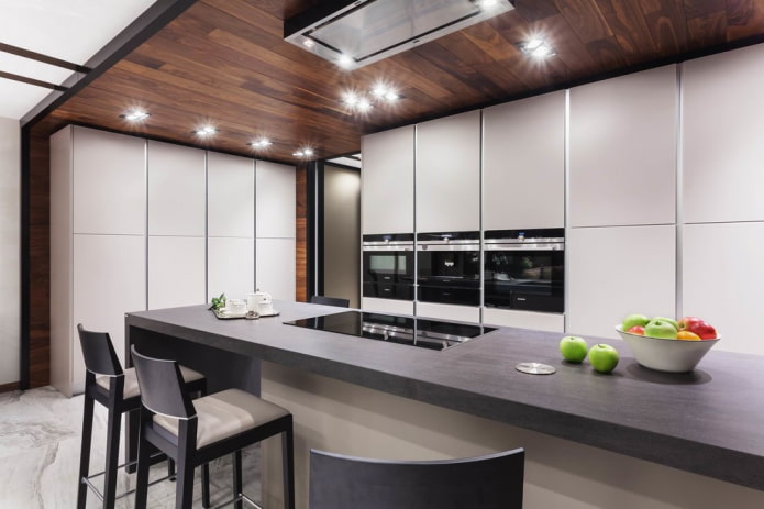 struttura a soffitto con lampade a diodi
