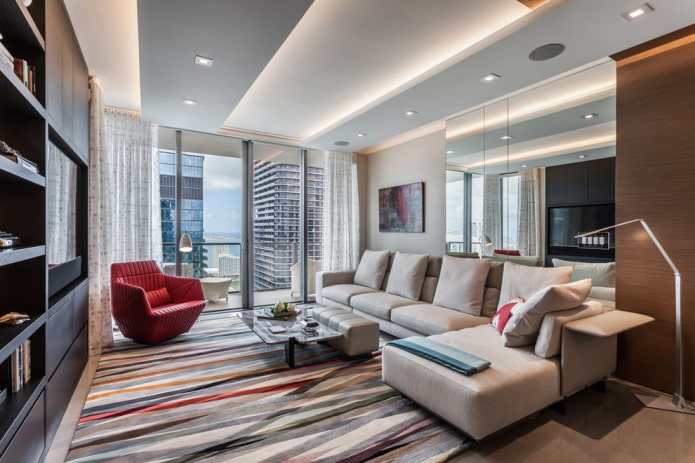 struttura a soffitto con luci a LED
