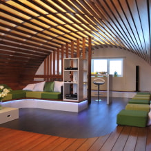 Finitura del soffitto in una casa in legno-4