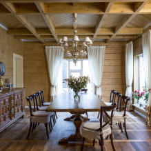 Finitura del soffitto in una casa in legno-5
