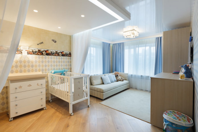 struttura del soffitto bianco nella cameretta dei bambini