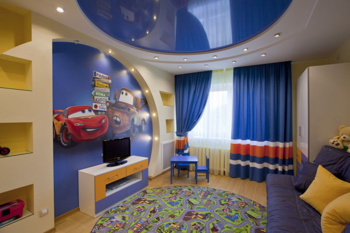 design del soffitto nella stanza di un ragazzo