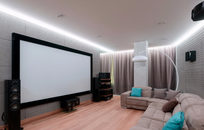 soffitto galleggiante all'interno della sala