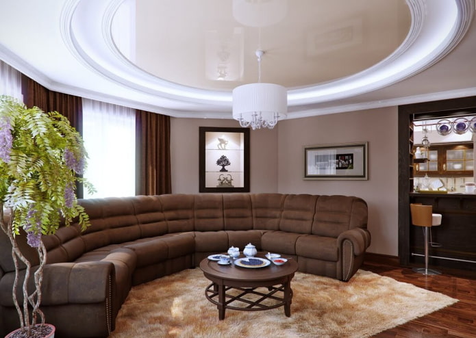 struttura del soffitto beige nell'ingresso