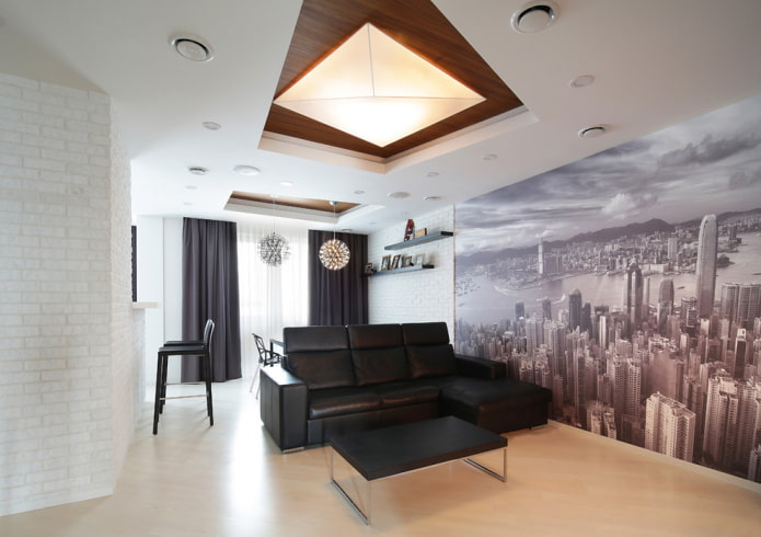 struttura combinata del soffitto nella sala