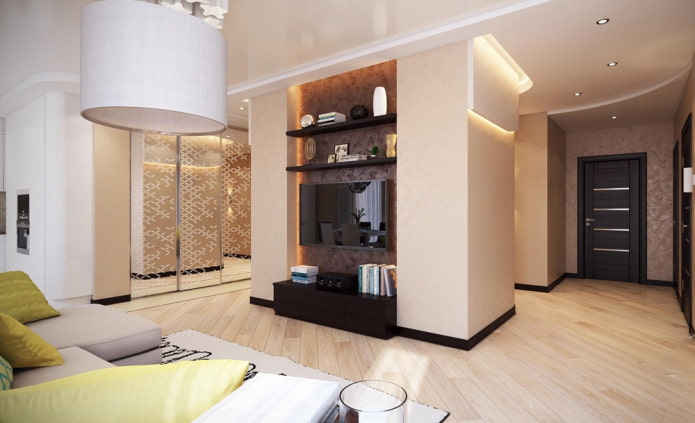 design del soffitto nel corridoio di passaggio al soggiorno