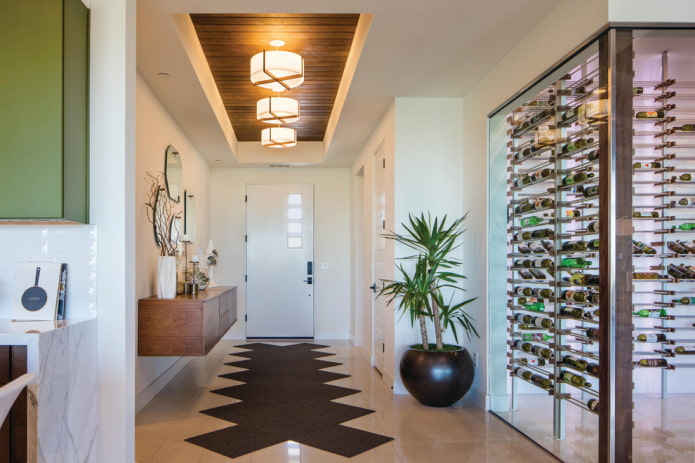 design del soffitto del corridoio in stile moderno