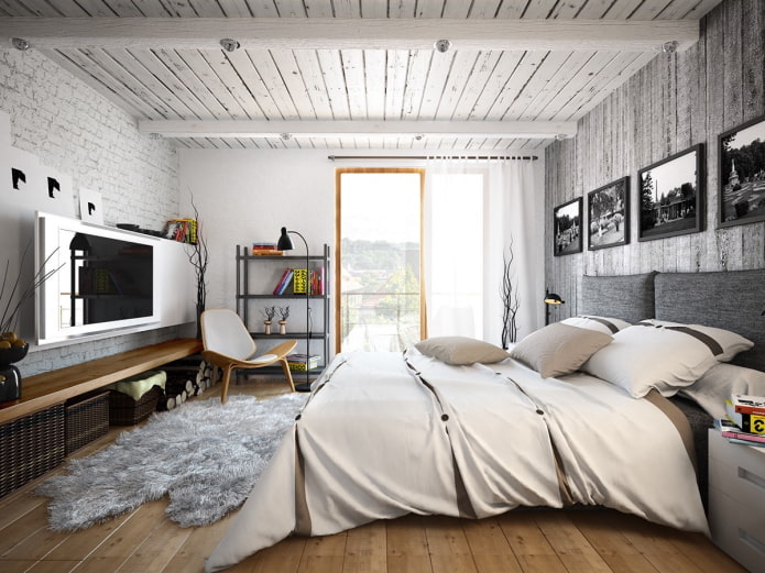 Soffitto in legno fatto di assi