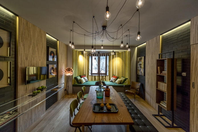 lampadario in stile loft