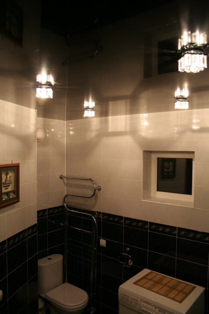 soffitto teso in bagno