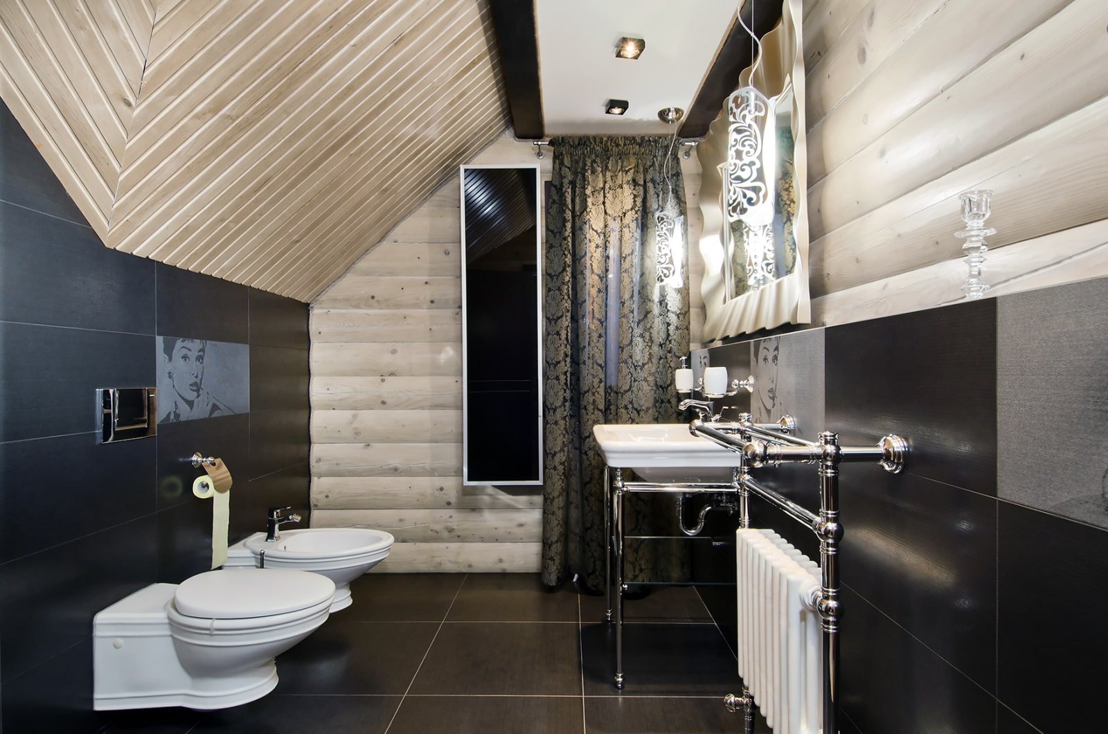 soffitto del bagno in mansarda