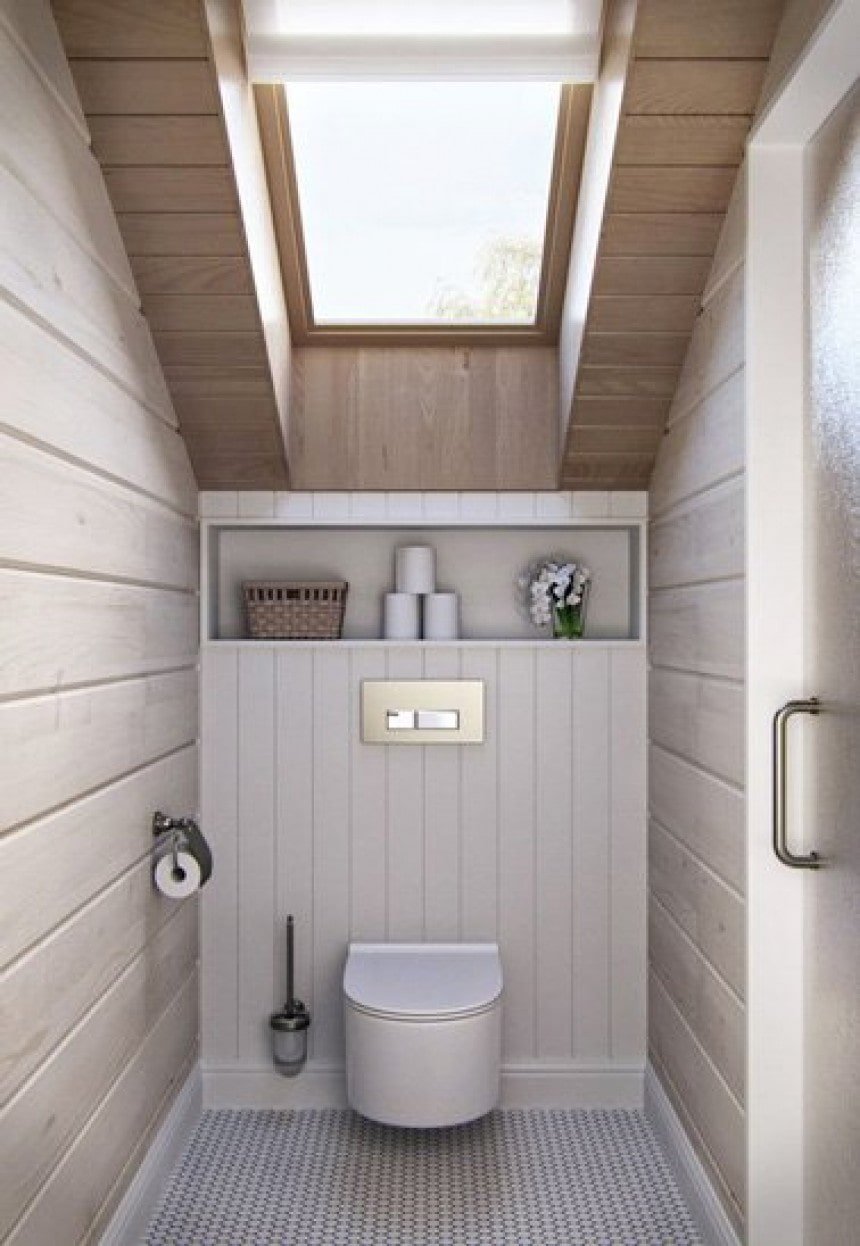 soffitto del bagno in mansarda