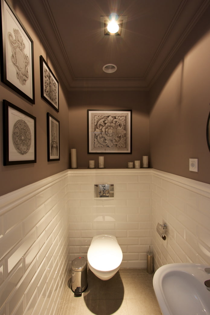 soffitto dipinto nel bagno