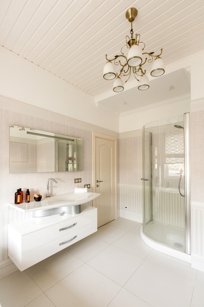 pannelli per soffitto in plastica nel bagno