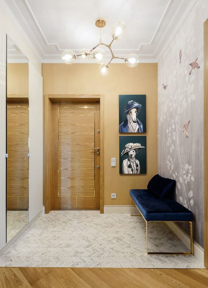 interno del corridoio in stile neoclassico