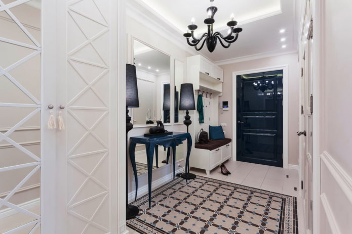 interno del corridoio in stile neoclassico