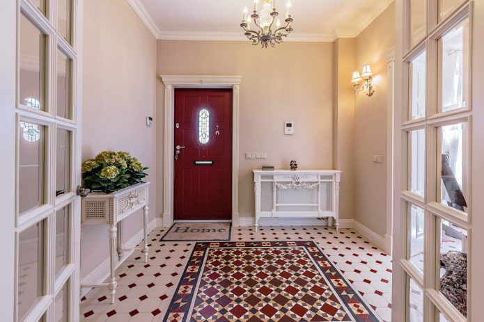 design del corridoio in stile classico
