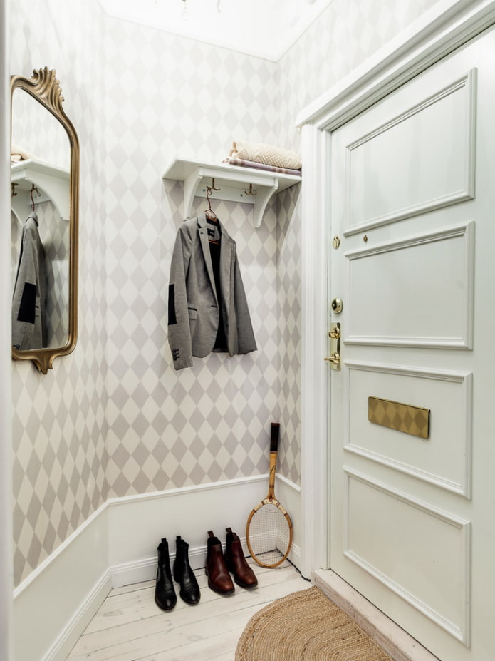 design di un piccolo corridoio in stile scandinavo