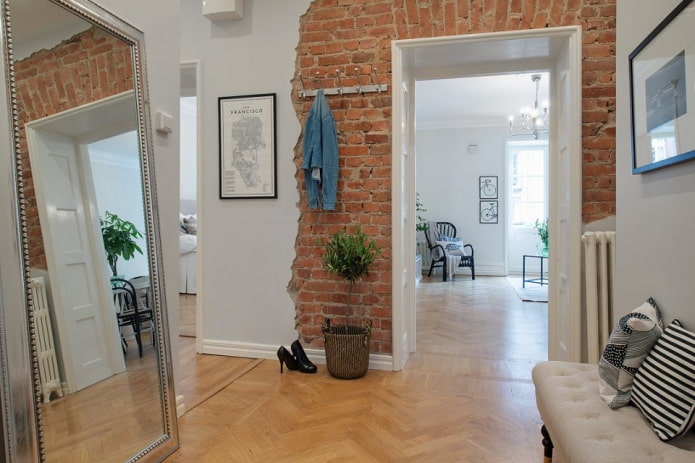 Decorazione del corridoio in stile scandinavo