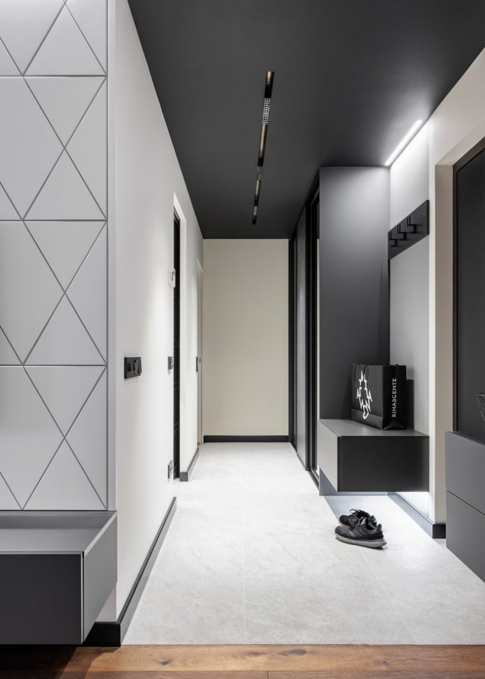 combinazione di colori del corridoio in stile high-tech