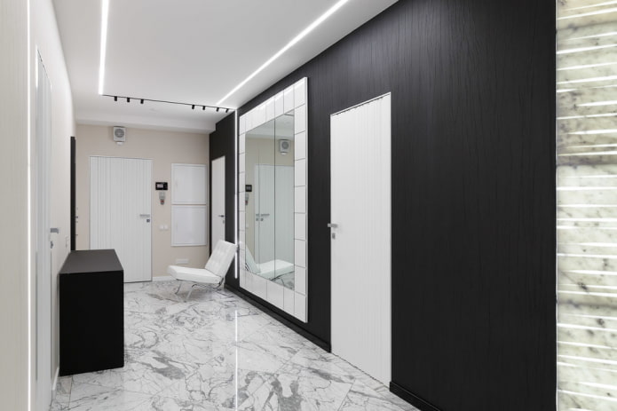 design del corridoio in stile hi-tech