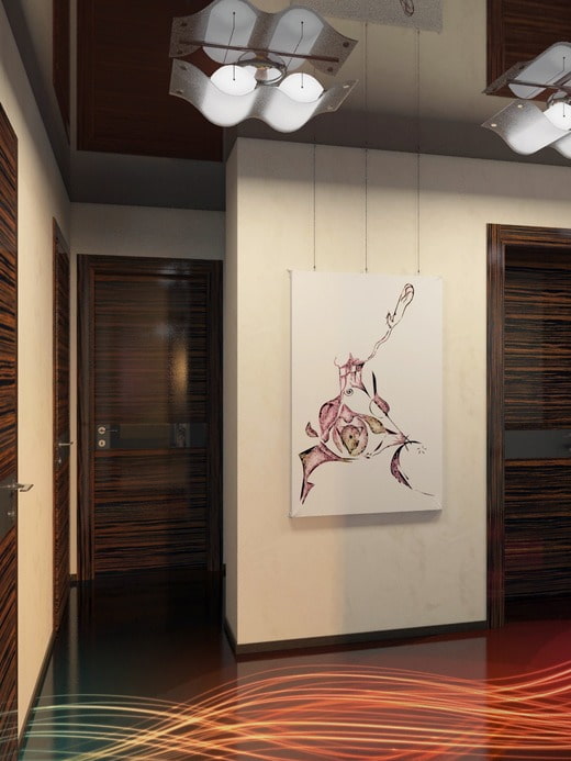 design del corridoio in stile high-tech