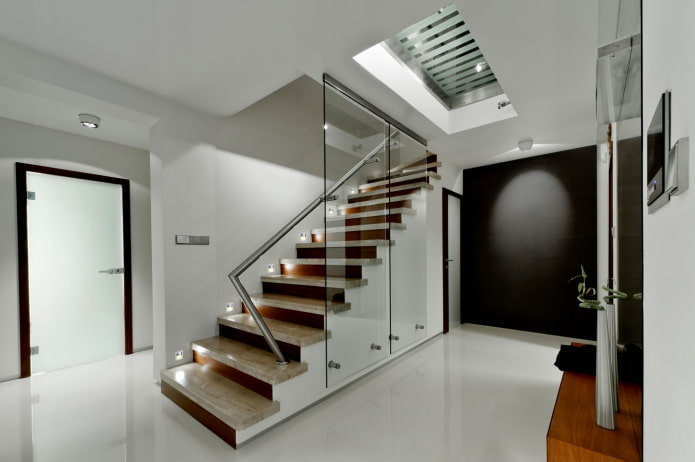 design del corridoio in stile high-tech