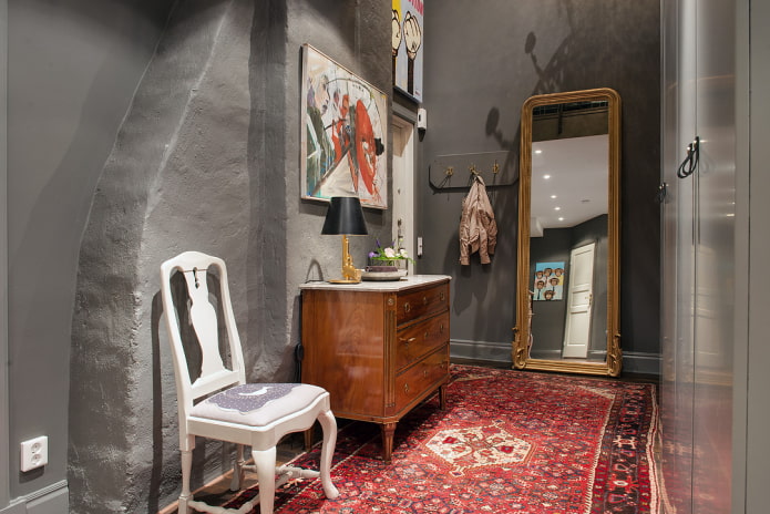 design decorativo di un corridoio in stile loft