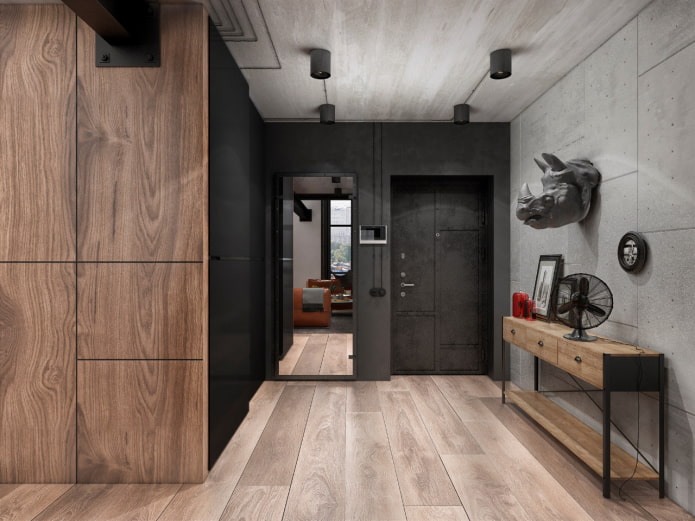 decorazione del corridoio in stile industriale