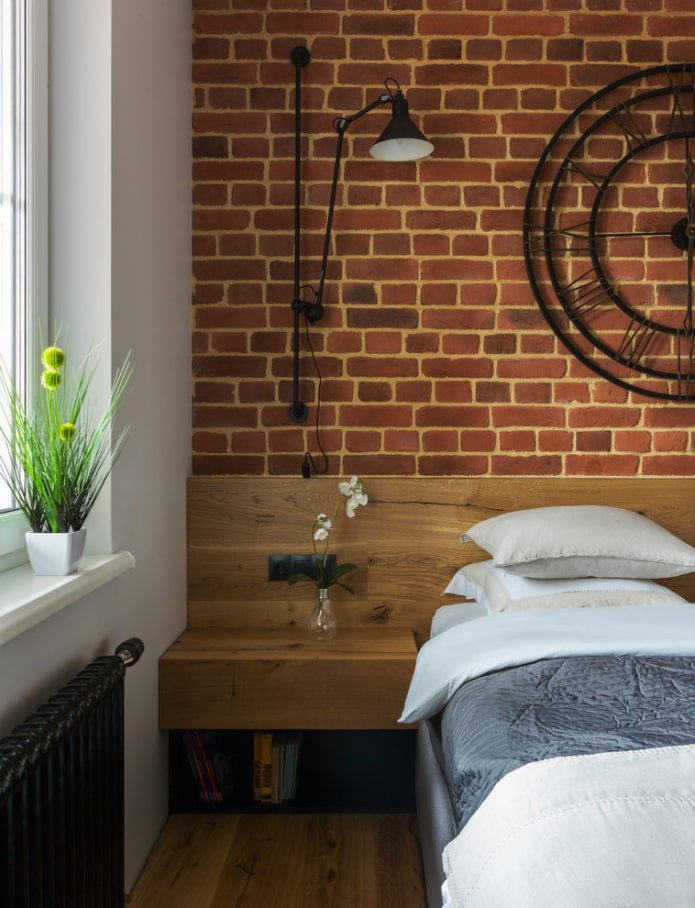 comodino stile loft