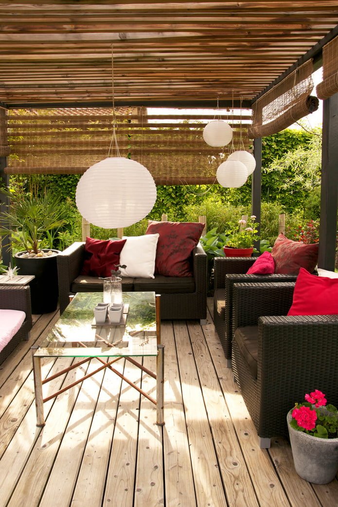 lampade in veranda