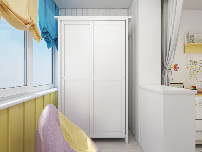 Cameretta per bambini abbinata a loggia