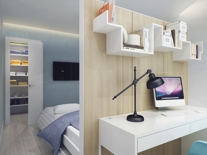 posto di lavoro in camera da letto