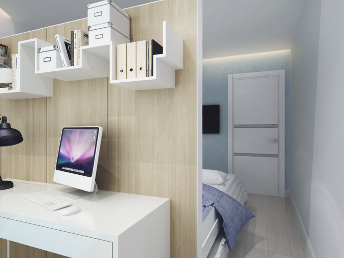 posto di lavoro in camera da letto