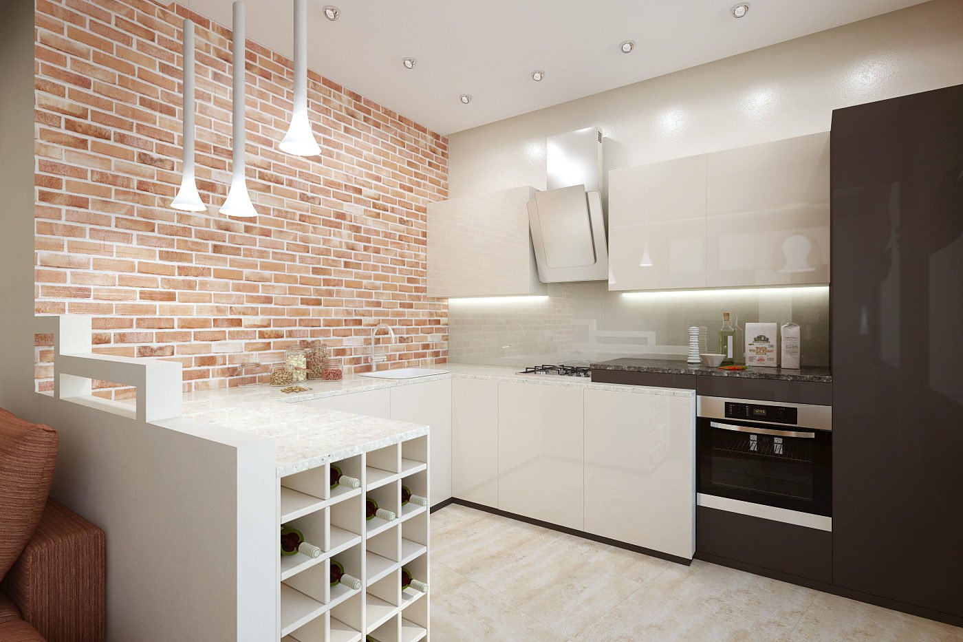 cucina in un bilocale