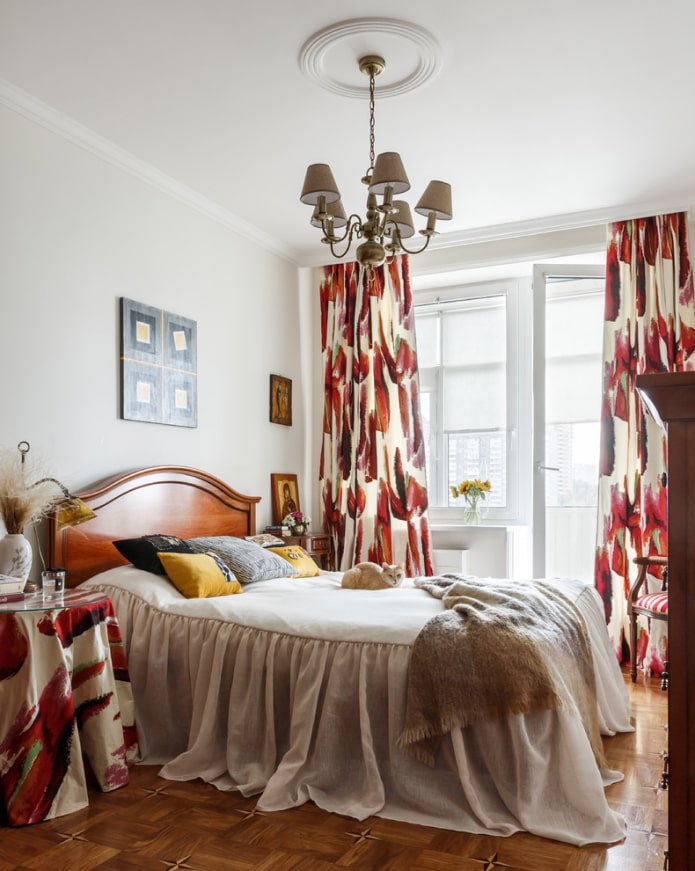 Camera da letto con papaveri
