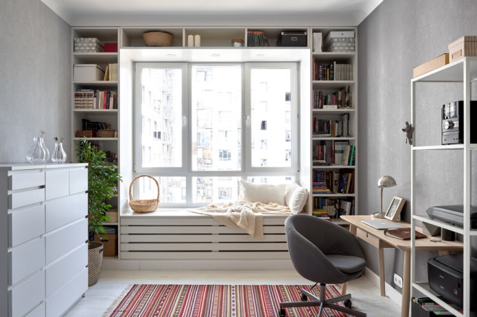 Biblioteca in camera da letto