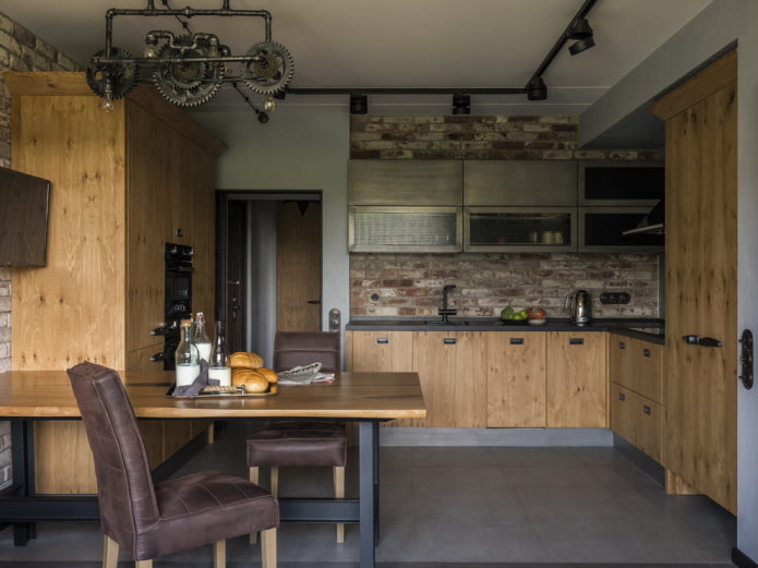 Una parete solida in stile loft