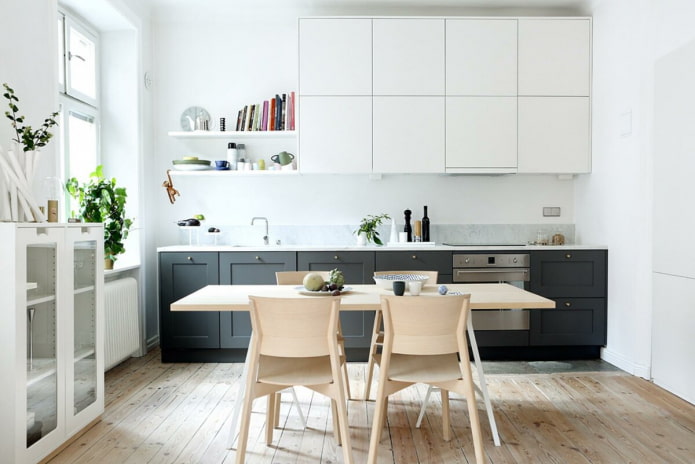 pareti bianche in cucina