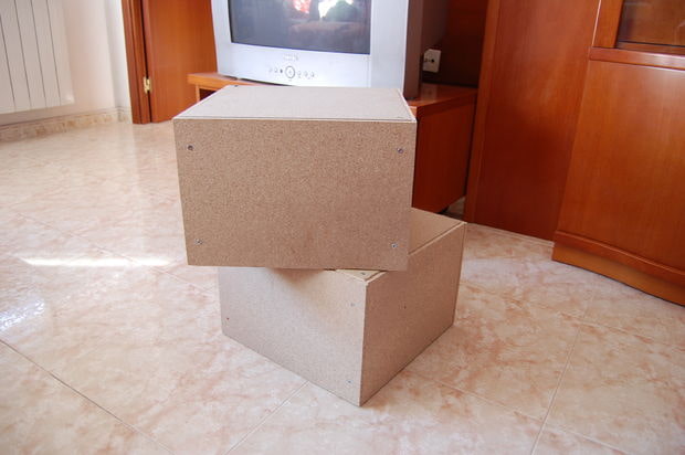 base per pouf in truciolato